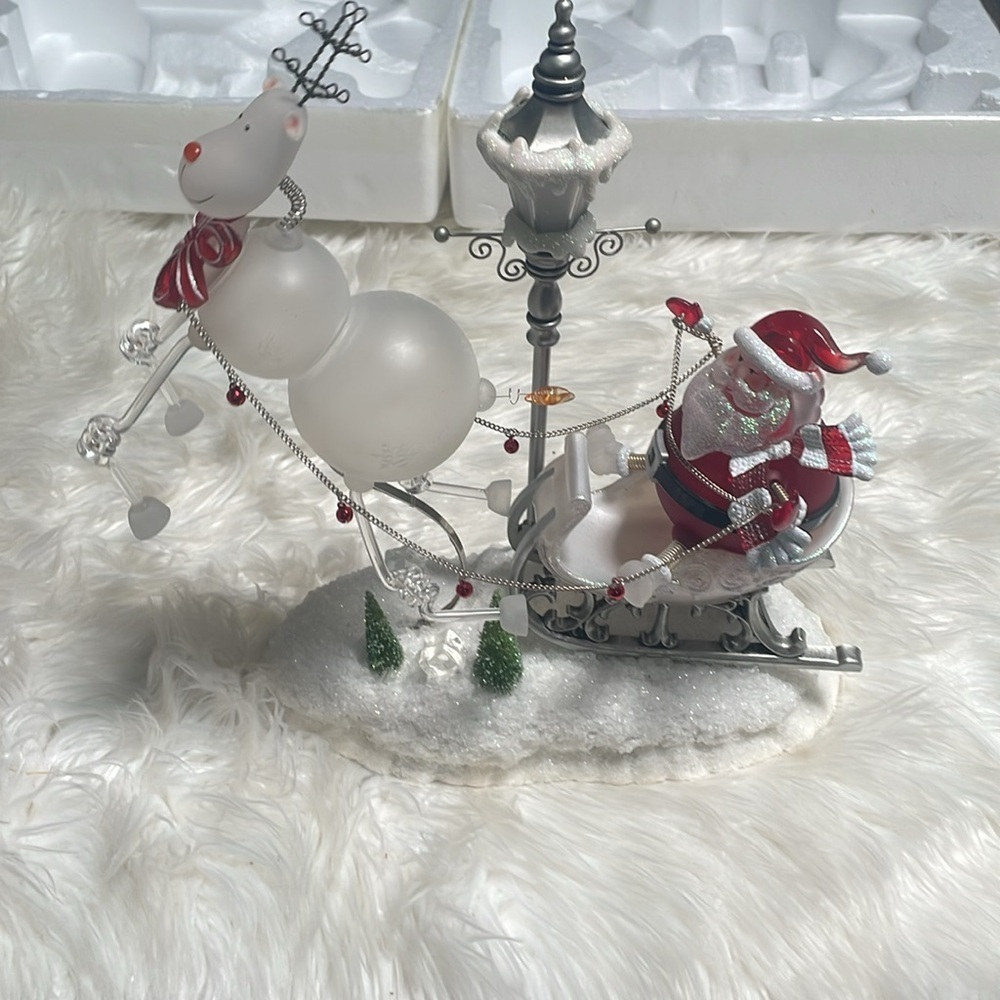 Lighted Santa with Sleigh Decoration decor piece